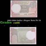 1983-1994 India 1 Rupee Note P# 78 Grades Gem+ CU