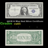 1957B $1 Blue Seal Silver Certificate Grades Gem CU