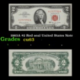 1963A $2 Red seal United States Note Grades Select CU