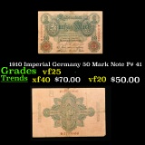1910 Imperial Germany 50 Mark Note P# 41 Grades vf+