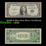 1935E $1 Blue Seal Silver Certificate Grades vf++