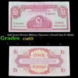 1962 Great Britain Military Payment 1 Pound Note P# M36A Grades Gem CU