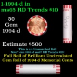 Shotgun Lincoln 1c roll, 1994-d 50 pcs Bank Wrapper.