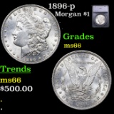 1896-p Morgan Dollar $1 Graded ms66 BY SEGS