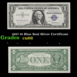 1957 $1 Blue Seal Silver Certificate Grades Gem+ CU