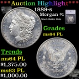 ***Auction Highlight*** 1889-s Morgan Dollar $1 Graded ms64 PL BY SEGS (fc)