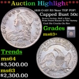 ***Auction Highlight*** 1826 Capped Bust Half Dollar O-107 R3 Near TOP POP! 50c Graded ms63+ BY SEGS