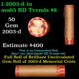 Shotgun Lincoln 1c roll, 2003-d 50 pcs Vintage Bank Wrapper.