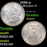 1886-p Morgan Dollar $1 Grades Choice+ Unc