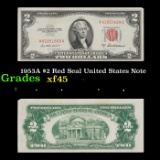 1953A $2 Red Seal United States Note Grades xf+