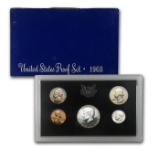 1968 United States Mint Proof Set, 5 Coins Inside!!