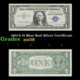 1957A $1 Blue Seal Silver Certificate Grades Choice AU/BU Slider