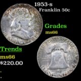 1953-s Franklin Half Dollar 50c Grades GEM+ Unc