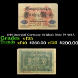 1914 Imerpial Germany 50 Mark Note P# 494A Grades vf+