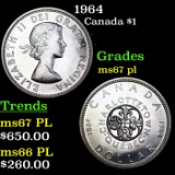 1964 Canada Dollar $1 Grades GEM++ PL