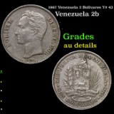 1967 Venezuela 2 Bolivares Y# 43 Grades AU Details