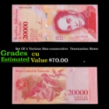 Set Of 5 Various Non-consecutive  Venezuelan Notes Grades CU