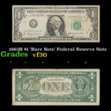 1963B $1 'Barr Note' Federal Reserve Note Grades vf++