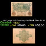 1910 Imperial Germany 50 Mark Note P# 41 Grades vf++