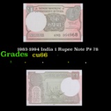 1983-1994 India 1 Rupee Note P# 78 Grades Gem+ CU