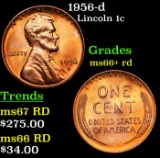 1956-d Lincoln Cent 1c Grades GEM++ RD