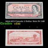 1954-1973 Canada 2 Dollar Note P# 76B Grades vf++