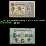 1917 Imperial Germnay 5 Mark Note P# 56B Grades xf