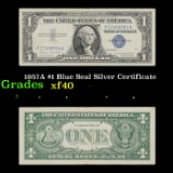1957A $1 Blue Seal Silver Certificate Grades xf