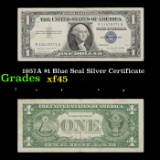 1957A $1 Blue Seal Silver Certificate Grades xf+