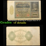 1922 Germny 10,000 Mark Vampire Note P# 71 Grades vf details
