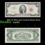 1963 $2 Red seal United States Note Grades Select AU