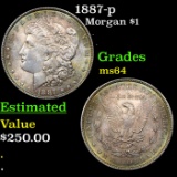 1887-p Morgan Dollar $1 Grades Choice Unc