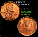 1950-s Lincoln Cent 1c Grades GEM Unc RB