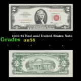 1963 $2 Red seal United States Note Grades Choice AU/BU Slider