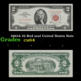 1963A $2 Red seal United States Note Grades Choice CU