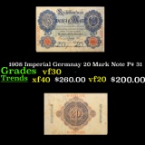 1908 Imperial Germnay 20 Mark Note P# 31 Grades vf++