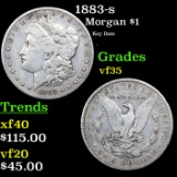 1883-s Morgan Dollar $1 Grades vf++