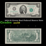 1976 $2 Green Seal Federal Reseve Note Grades Choice AU/BU Slider