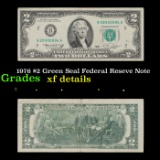 1976 $2 Green Seal Federal Reseve Note Grades xf details