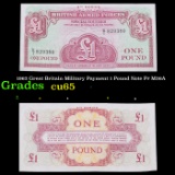 1962 Great Britain Military Payment 1 Pound Note P# M36A Grades Gem CU