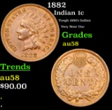 1882 Indian Cent 1c Grades Choice AU/BU Slider
