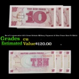 Set of 3 consecutive 1972 Great Britain Military Payment 10 New Pence Note P# M45A Grades CU