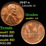 1947-s Lincoln Cent 1c Grades GEM++ RD