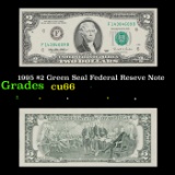 1995 $2 Green Seal Federal Reseve Note Grades Gem+ CU