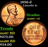 1956-d Lincoln Cent 1c Grades GEM++ RD
