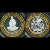 Limited Edition .999 Silver $10 Las Vegas Gaming Token Sitting Bull buffalo Bulls Resort & Casino