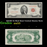1953B $2 Red Seal United States Note Grades Select AU