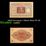 1920 Germany 2 Mark Note P# 59 Grades Select CU
