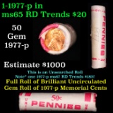 Shotgun Lincoln 1c roll, 1977-p 50 pcs Bank Wrapper.