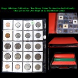 Huge Liifetime Collection - Too Many Coins To Auction Individually - This Lot is For One Page of 20
